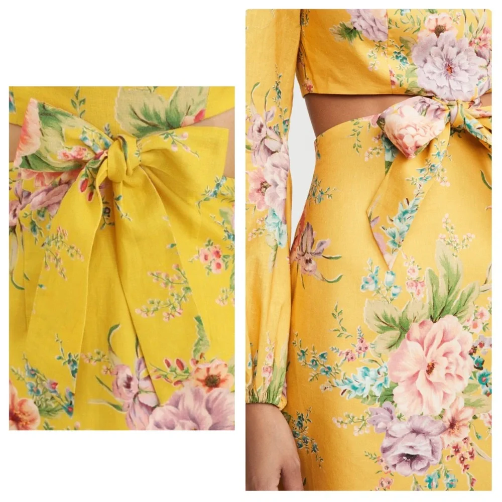 ZIMMERMANN Zinnia Bow Cut Out Mini Dress - Picture 11 of 16